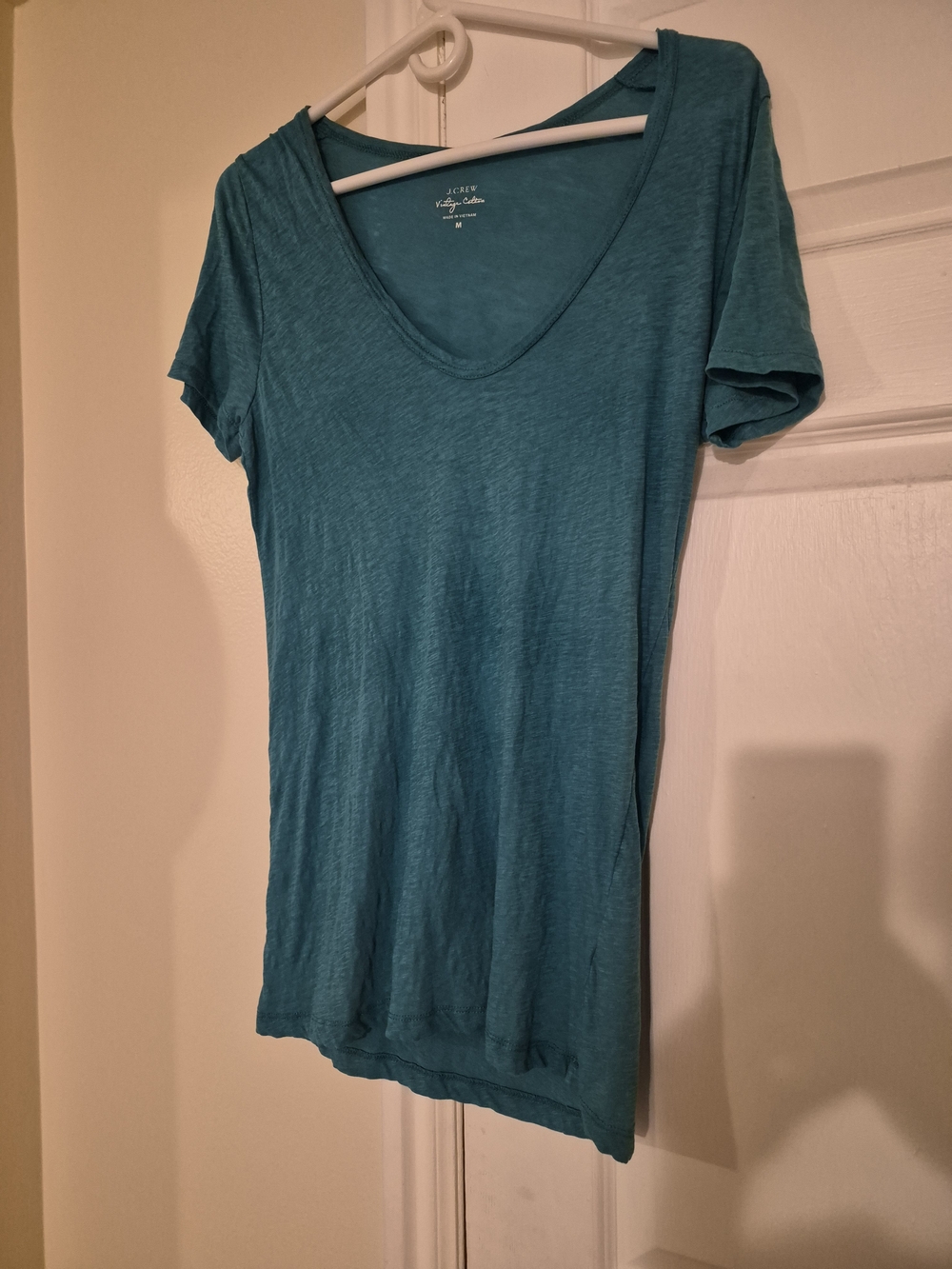 J. Crew Teal Scoop Neck Short Sleeve Tee